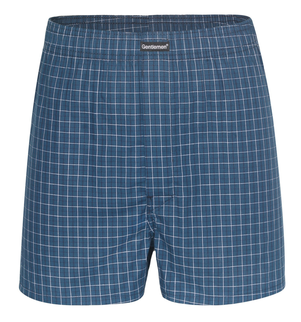 Хлопковые трусы-боксеры +size с рисунком-клеткой (Размер: 4X)