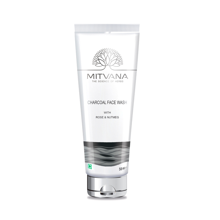 Средство для умывания Mitvana Charcoal Face Wash Уголь, роза и лесной орех 100 мл
