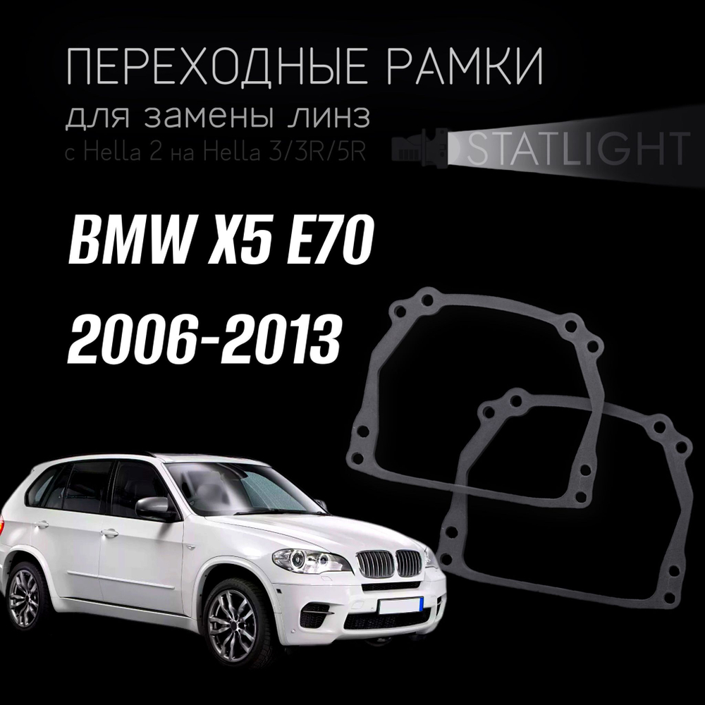 Переходные рамки для замены линз на BMW X5 E70 2006-2013 без AFS