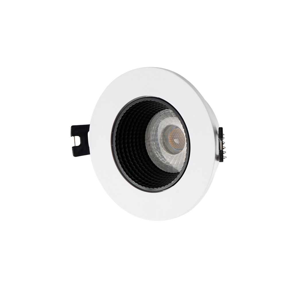 DK3061-WH+BK Встраиваемый светильник, IP 20, 10 Вт, GU5.3, LED, белый/черный, пластик