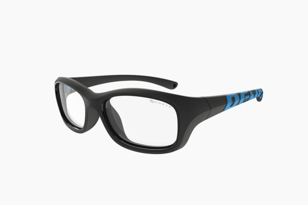 Спортивные очки с диоптриями Demetz Softness R / Matte Black / Matte Blue Colorless Cat.0