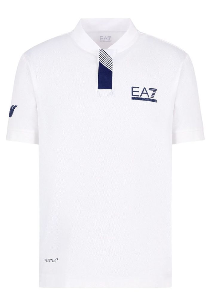 Мужское теннисное поло EA7 Man Jersey Jumper - white