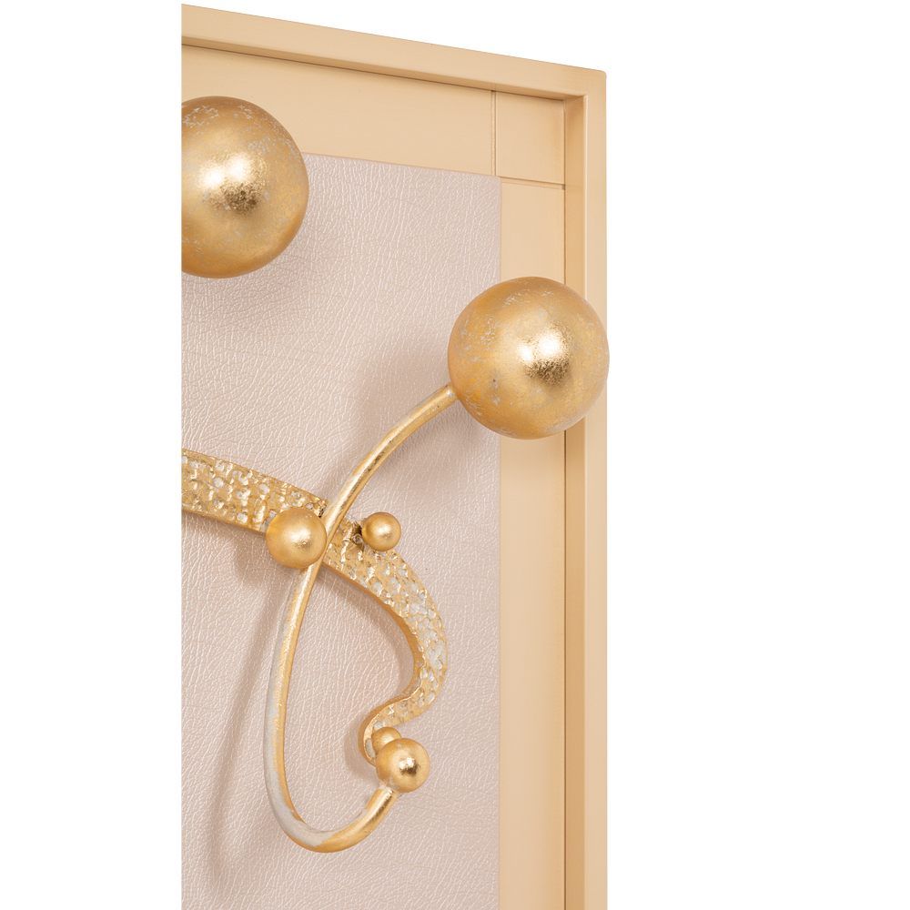 Вешалка настенная Heri 2 Айвори Мраморное золото