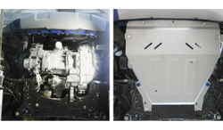 Защита картера и КПП Rival для Ford EcoSport I рестайлинг (V - 1.5; 2.0) 2017-2019, штампованная, алюминий 3 мм, с крепежом, 333.1870.1