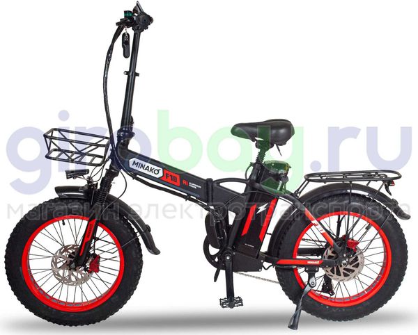 Электровелосипед Minako F10 Pro 2025 года (48V/20Ah) - Красный обод фото №2