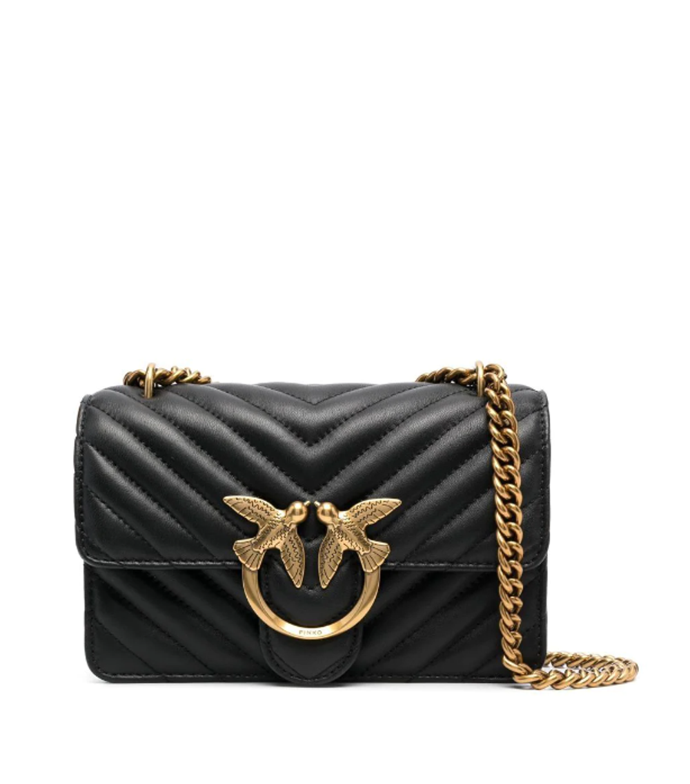 MINI LADY LOVE BAG PUFF - black/gold