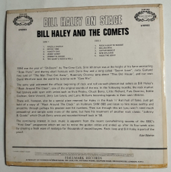 Винтажная виниловая пластинка LP Bill Haley And The Comets Bill Haley On Stage (UK 1968)