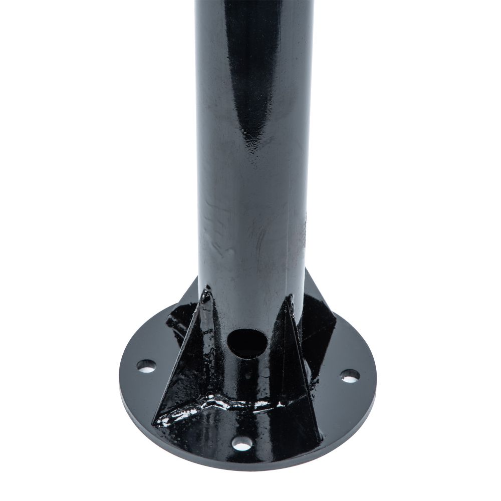 UFV-T10Z-60-80 BLACK Закладная деталь фундамента трубчатая. диаметр 60мм. высота 800мм. Опорный фланец. диаметр 145мм. Материал сталь. Цвет черный. ТМ Uniel