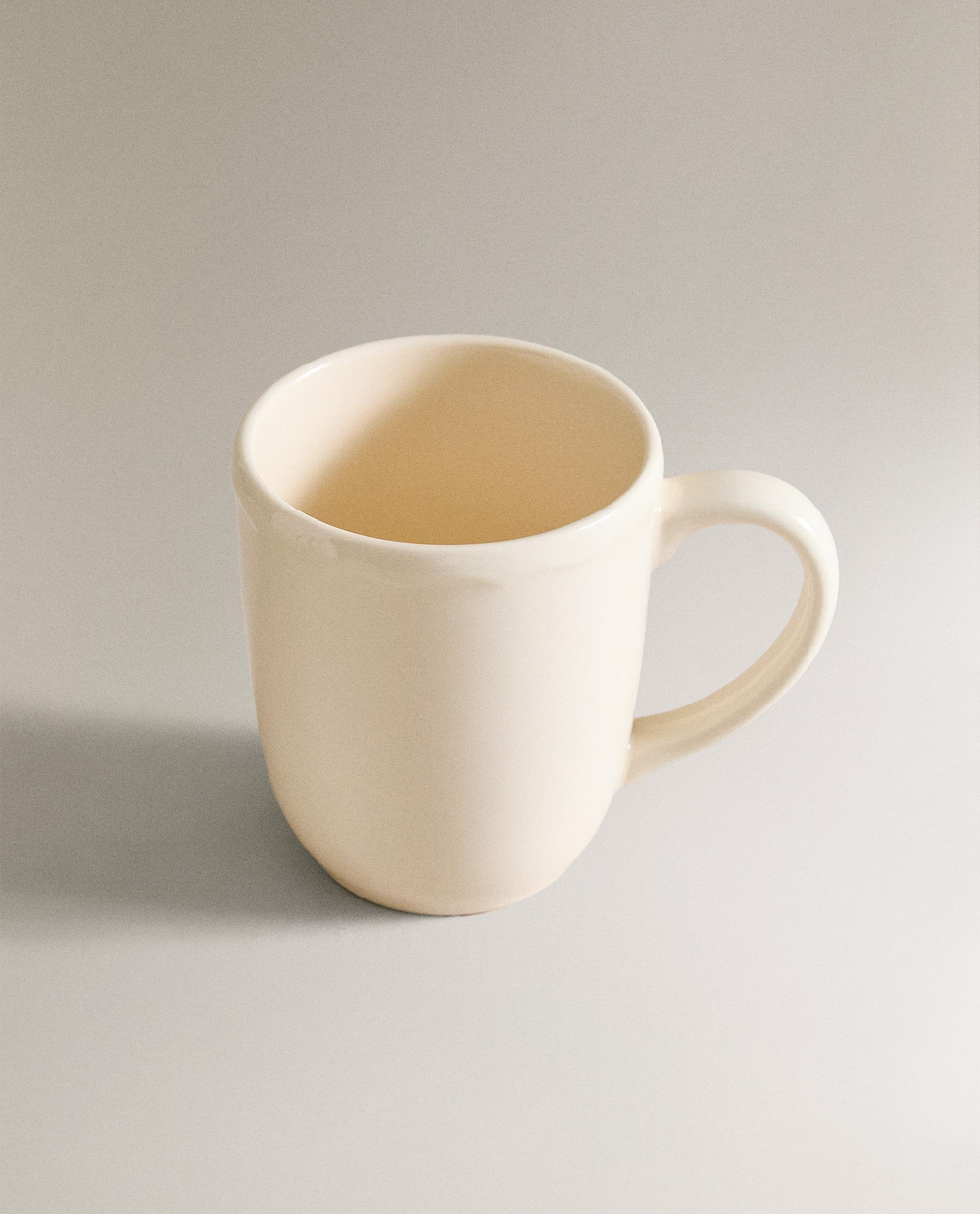 Zara Home чашка из фаянса, цвет бежевый, 13 см