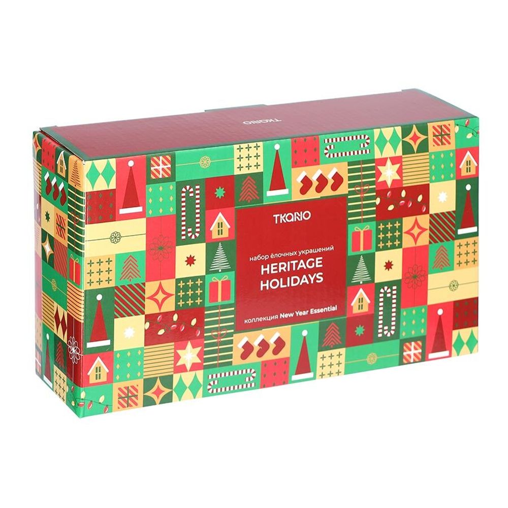 Набор ёлочных украшений Heritage Holidays из коллекции New Year Essential, 5 шт.