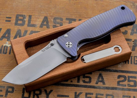 Складной нож Lion Steel "SR-2 MINI" L/SR2 V c клинком из стали Uddeholm Sleipner®, рукоять титан
