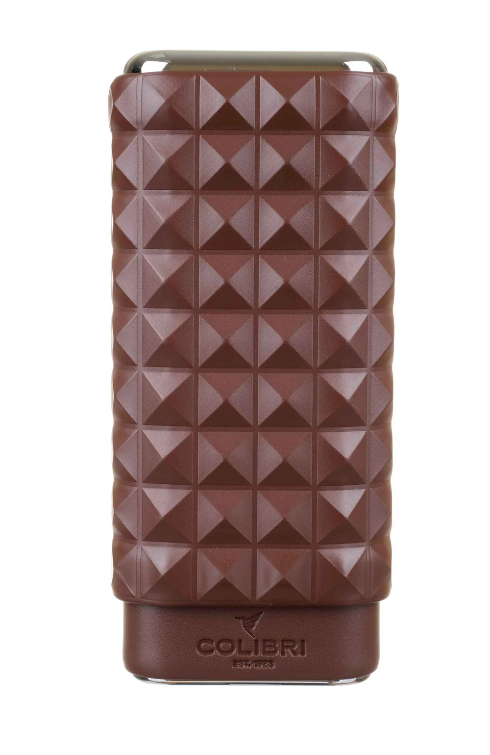 Чехол сигарный Colibri, телячья кожа и кедр, коричневый LC250T4