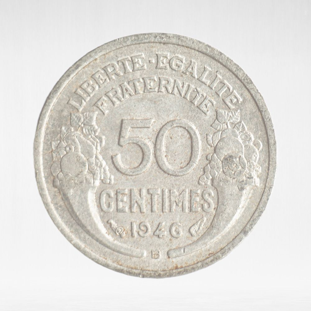 France, 50 Centimes 1946 - Light Type, Pierre-Alexandre Morlon B, VF