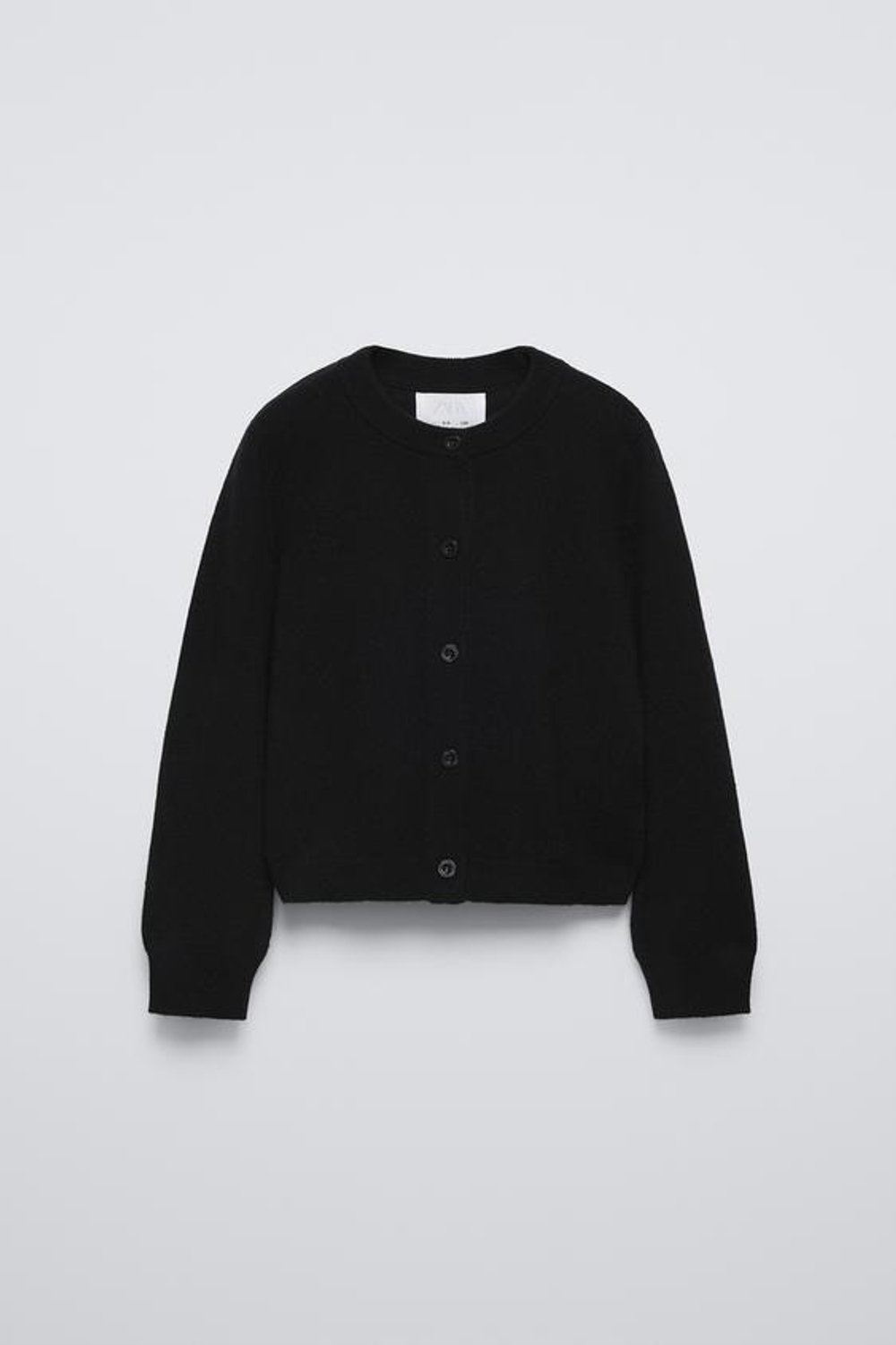 ZARA КАРДИГАН ИЗ 100% КАШЕМИРА, ЧЕРНЫЙ