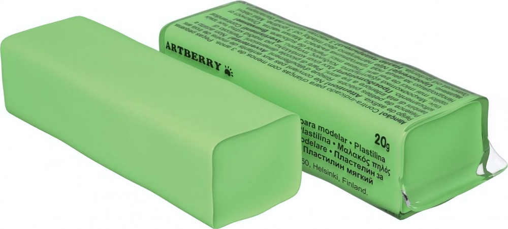 Пластилин мягкий "Artberry" светло-зеленый, 20 гр (ErichKrause) (Комплект 54шт.)