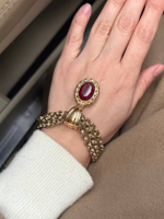 Браслет с подвеской с бордовым кристаллом Givenchy