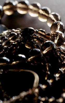 Браслет "Concentration & Energy" из раухтопаза 8 мм с подвеской