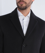 Хлопковое пальто h-hyde-c-224 BOSS BLACK - темно-синий(50485199)