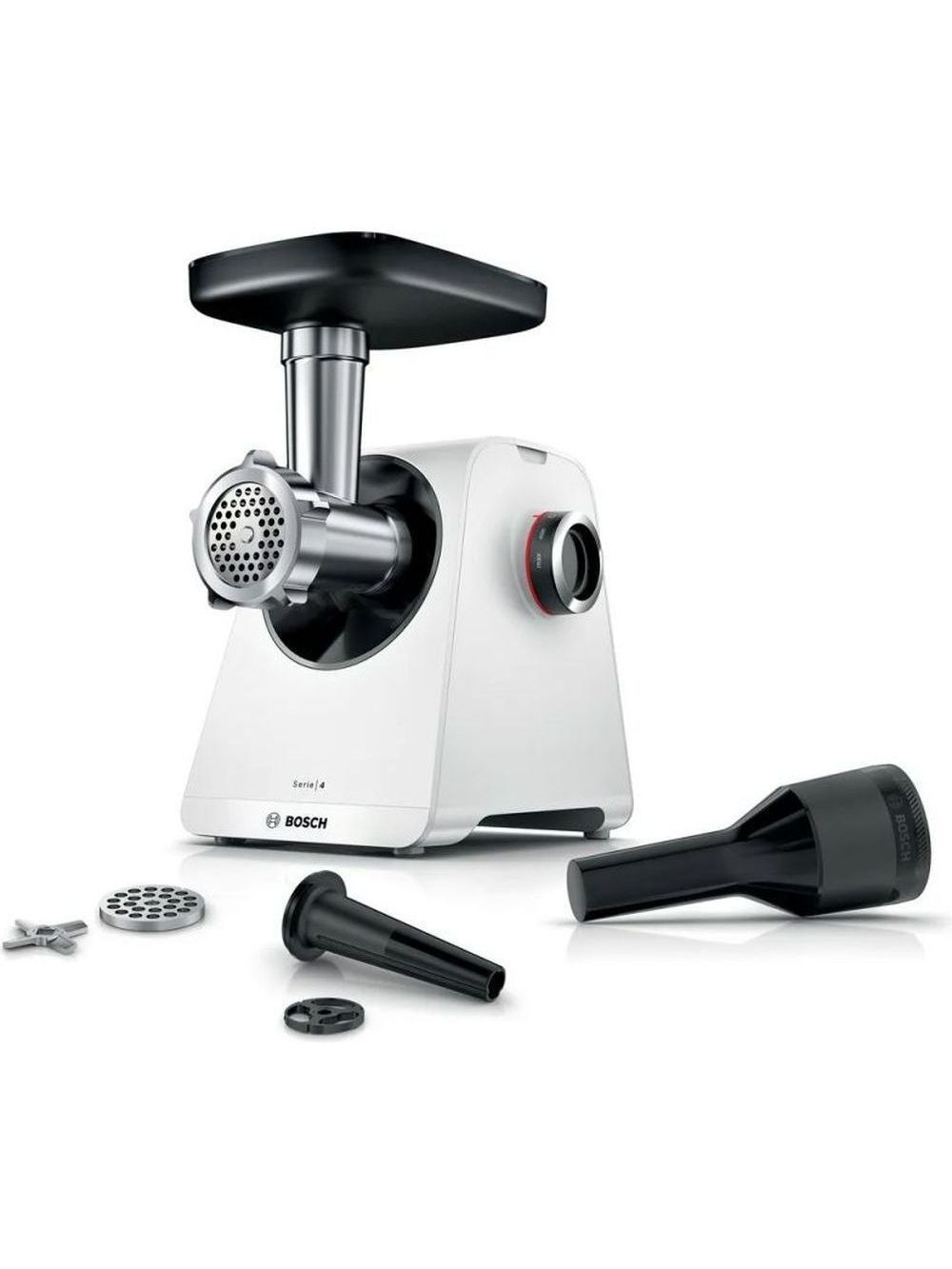 Мясорубка электрическая Bosch MFWS420W, 1900 Вт, 2.5 кг/мин, белый