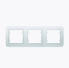 Рамка Makel Lillium Natural 3-постовая горизонтальная белая 05935