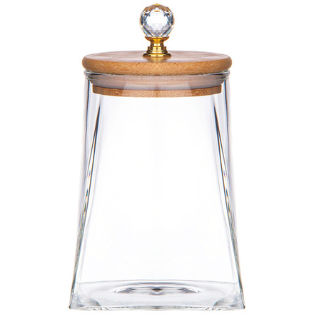 ЕМКОСТЬ ДЛЯ СЫПУЧИХ ПРОДУКТОВ AGNESS "KRISTALL" 330 МЛ 7,5*7,5*10 СМ. ЦВЕТ: ПРОЗРАЧНЫЙ