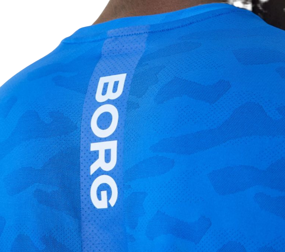 Футболка мужская теннисная Björn Borg Borg Performance T-shirt - naturical blue