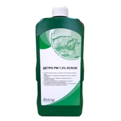 DETRO PW 7,5% SCRUB антибактериальное мыло 1 л