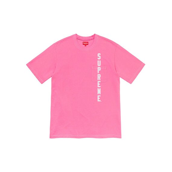 Supreme SS20 Week 6 Contrast Stitch Pocket Tee Logo T