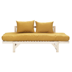 Диван Мебелик Бинго ткань savana plus yellow, каркас лак