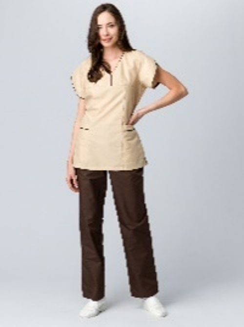 Костюм женский Мокко (тк.ТиСи,120),  коричневый/бежевый