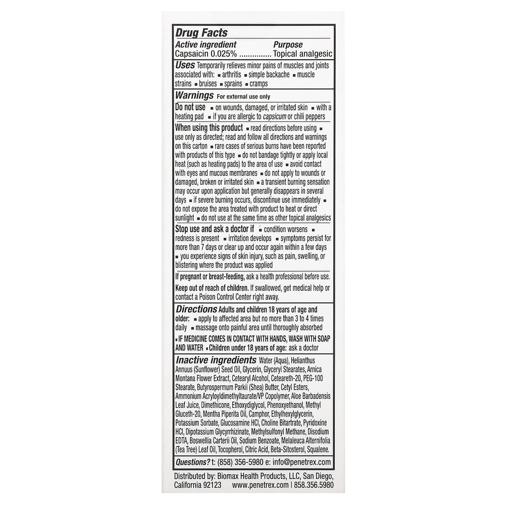 Penetrex, Artritis, обезболивающее, 57 г (2 унции)