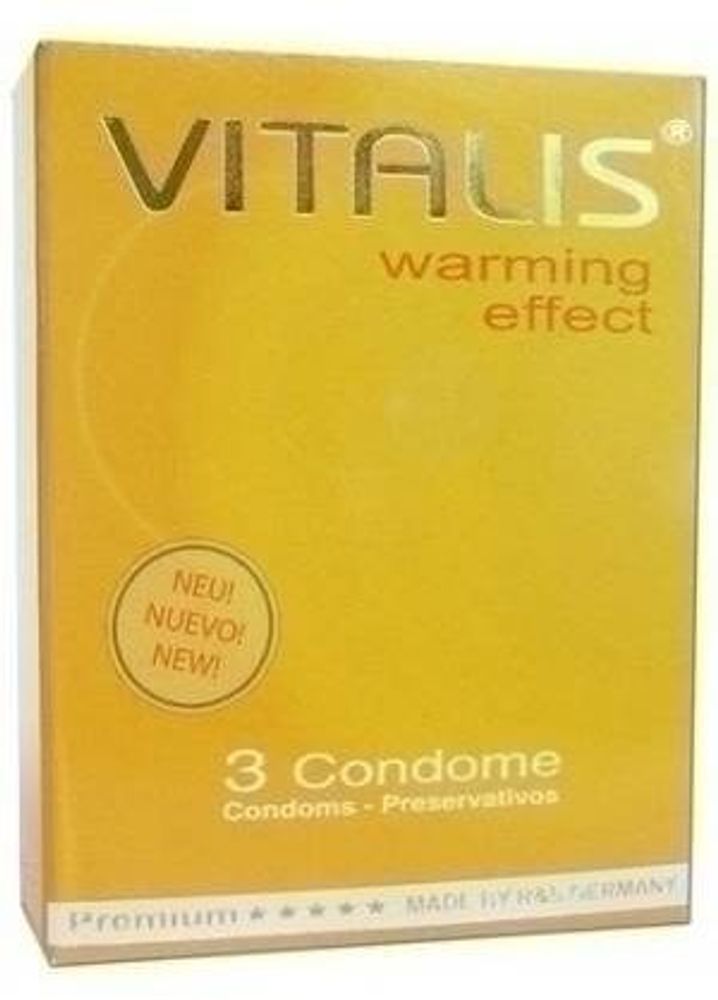 Презервативы Vitalis Premium 3 шт - с согрев эф - ом (шир 53mm)