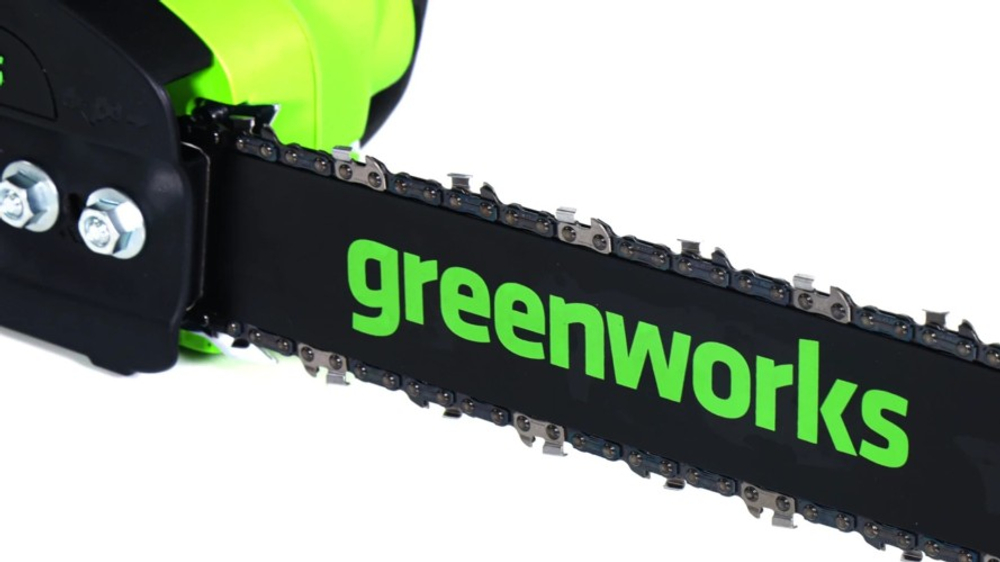 Пила цепная аккумуляторная GREENWORKS GD40CS20X 40V, 40 см, 2000 Вт, б/щ, АКБ 8Ач и ЗУ 2008807UH