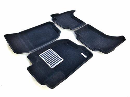 Коврики салона для MITSUBISHI L200 (2007-2015-) Euromat 3D Lux черные. Арт. EM3D-003615