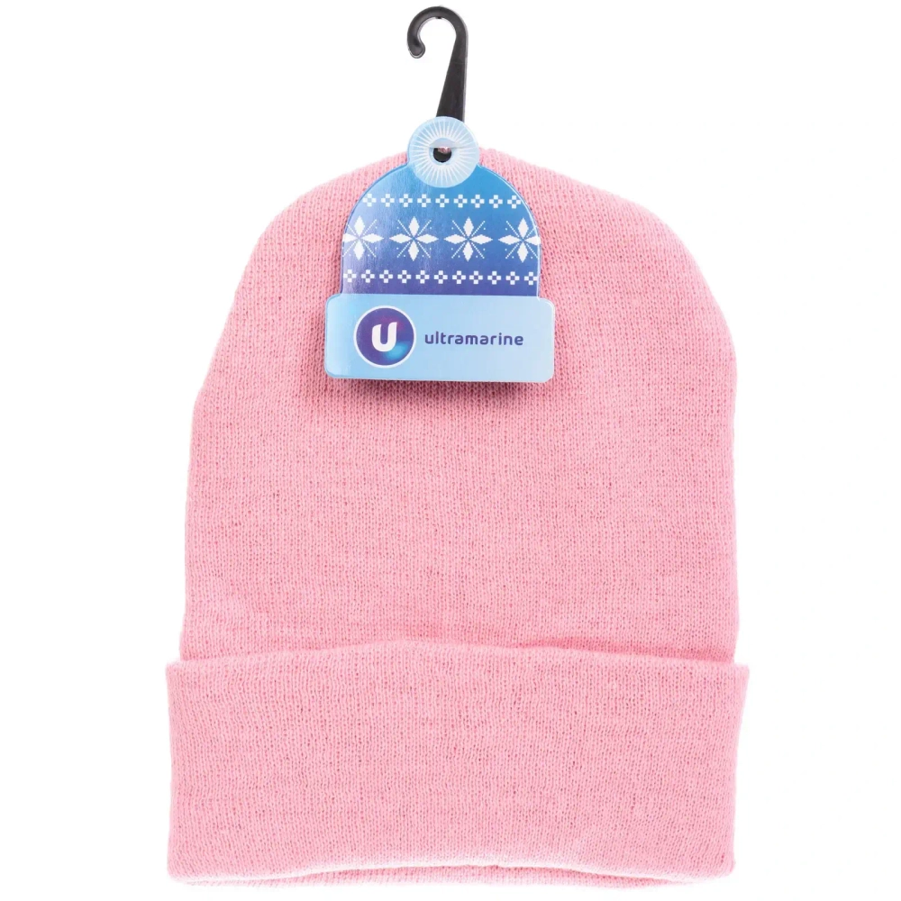 Шапка зимняя «ZIMA», бинни, цвет персиковый, 58р (лейбл Ultramarine)