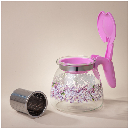 Чайник заварочный Agness с фильтром "Сирень" 900мл