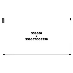 359357 KONST NT24 058 черный Светильник линейный светодиодный IP20 LED 20W 170-265V 3000K 1540Лм VITZ