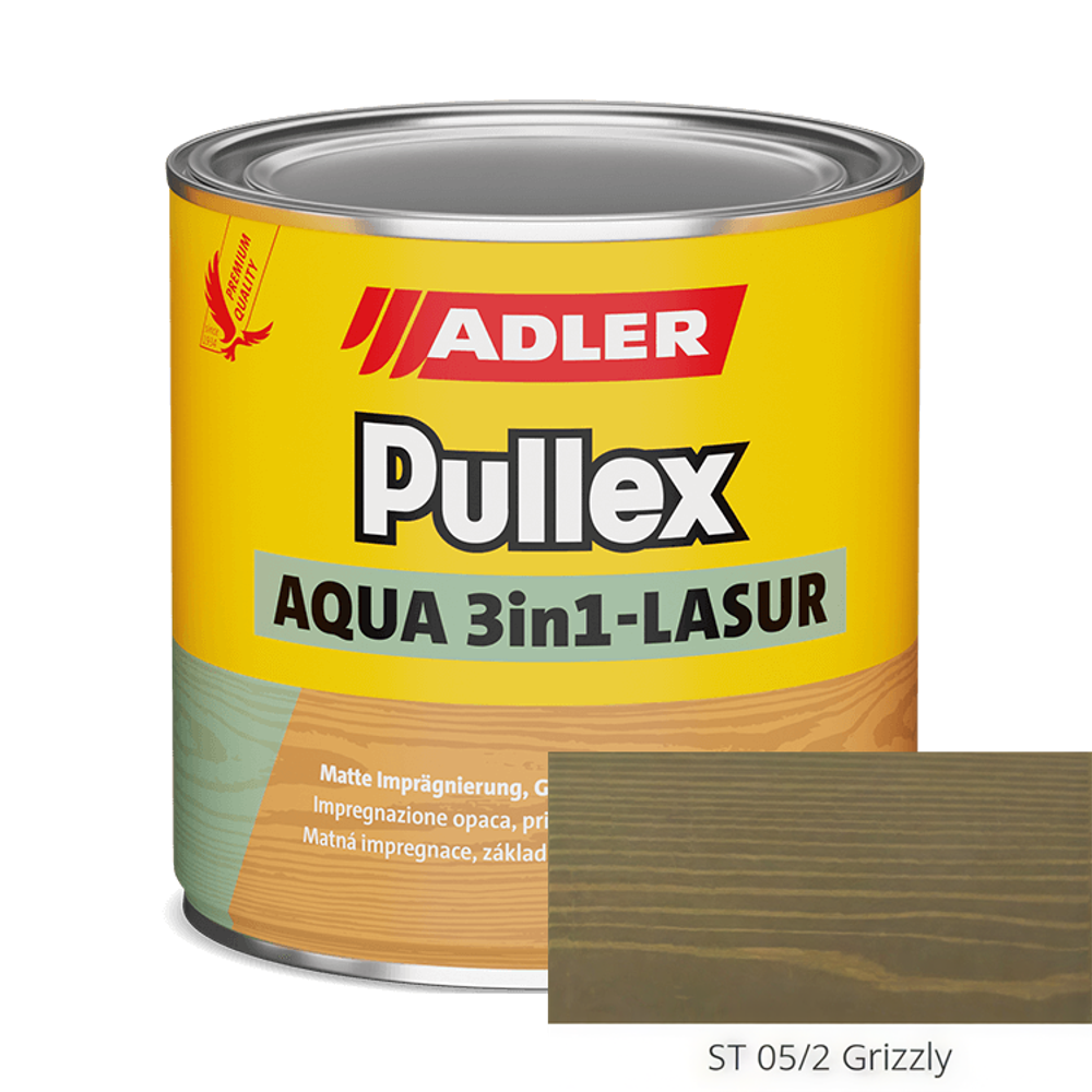 Pullex Aqua 3in1-Lasur - пропитка для дерева три защиты в одной банке | Adler (Австрия)