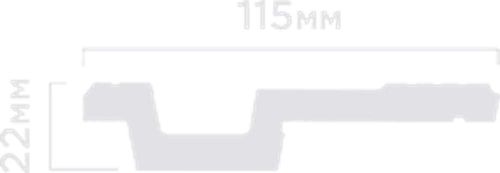 Карниз HiWood, 22x115 мм