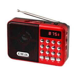 Радиоприемник с MP3 плеером и Bluetooth CMiK MK-066BT (красный)