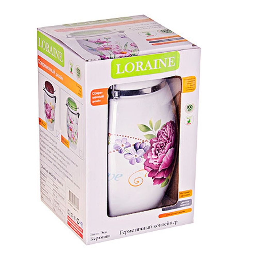 Банка для сыпучих Loraine 26227 Букет 930 мл