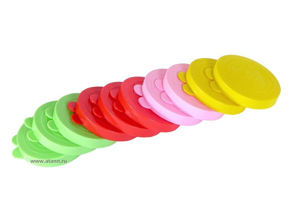 Крышка для закрывания п/э цветная 10шт