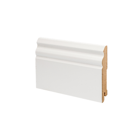 Плинтус напольный белый МДФ W31-90 мм Deartio 90x16x2050 мм