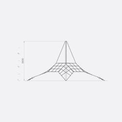Пространственная канатная конструкция «PY-00.25» для уличных игровых площадок