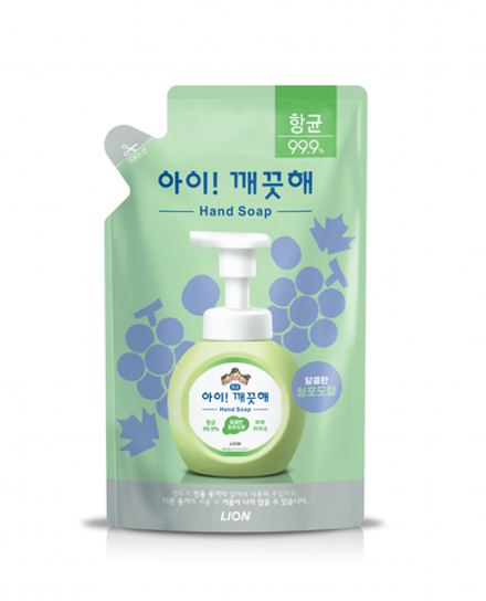 LION Ai kekute Foaming handsoap Muscat 200ml bottle Жидкое пенное мыло для рук с экстрактом мускатного винограда 200мл