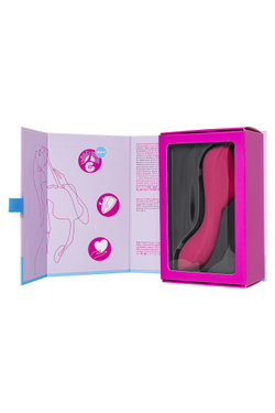 Вакуумный стимулятор клитора с вибрацией Satisfyer Curvy Trinity 3, красный, 17,7 см