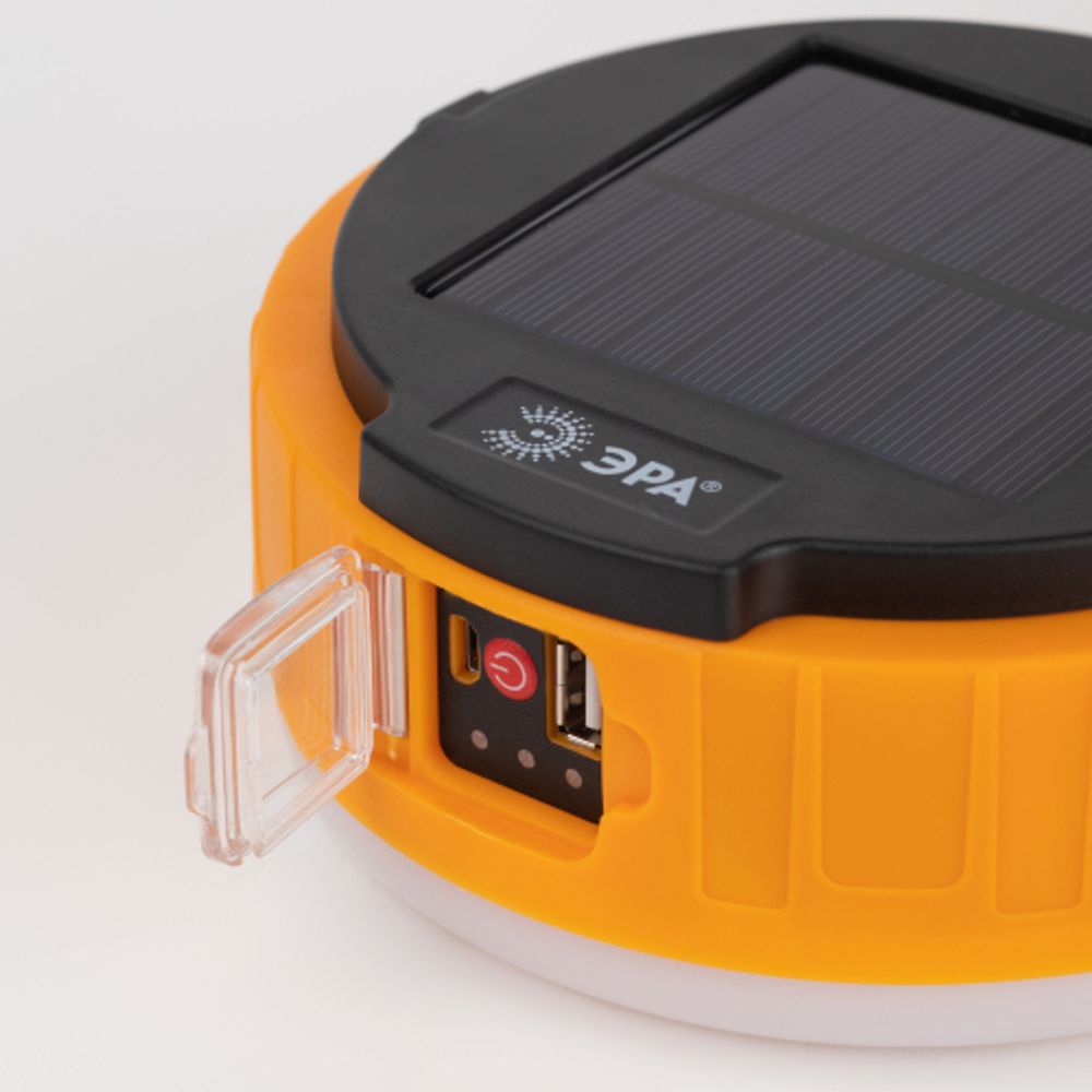 Фонарь кемпинговый светодиодный ЭРА KA-701 Персей аккумуляторный, на солнечной батарее + пульт | Кемпинговые фонари