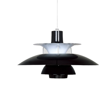 Pendant design lamp PH 5 by Louis Poulse (Black)