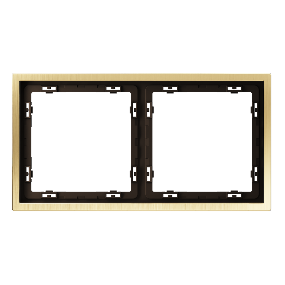 Рамка металлическая на 2 поста, S70 Metal (латунь)