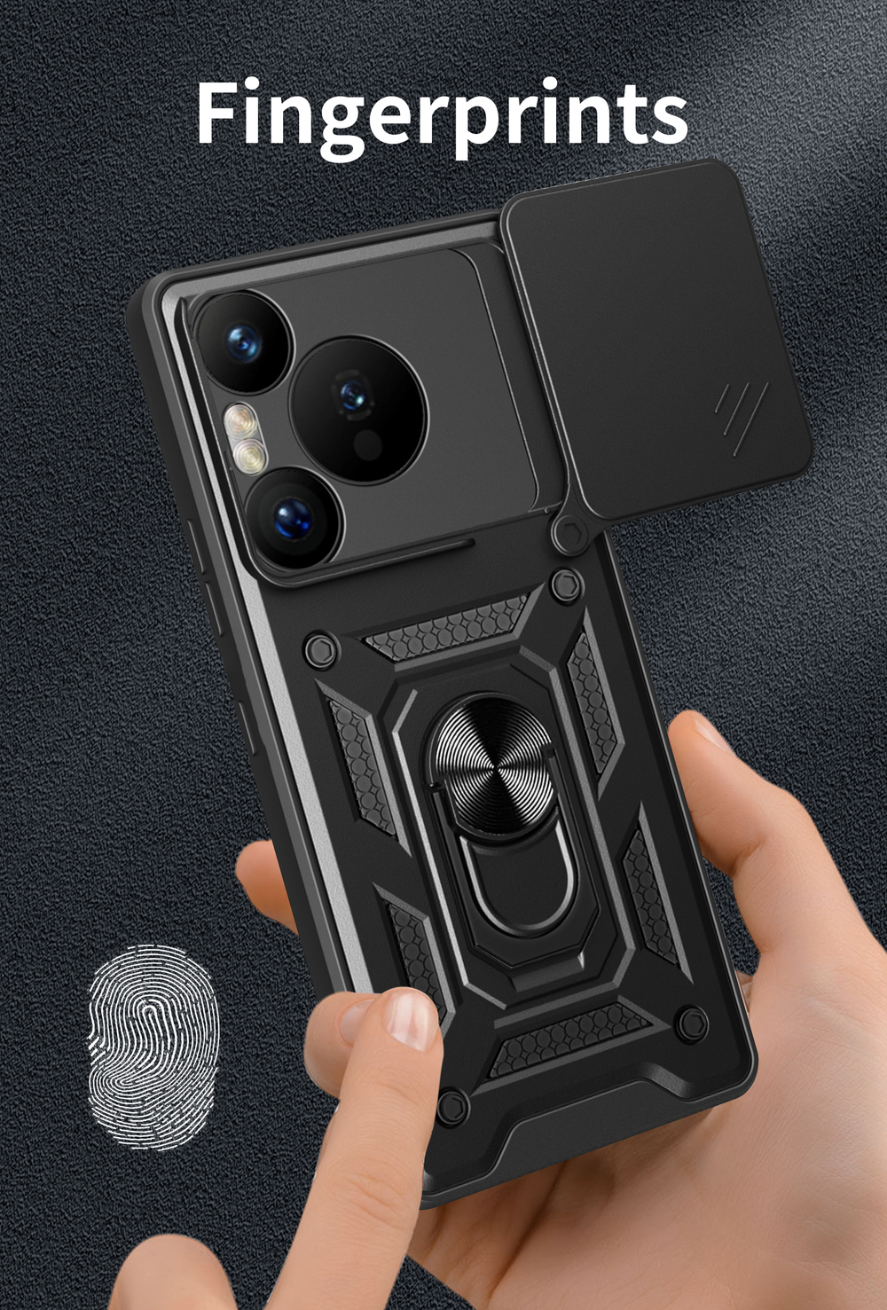 Чехол с кольцом Bumper Case для Huawei Pura 70 Pro